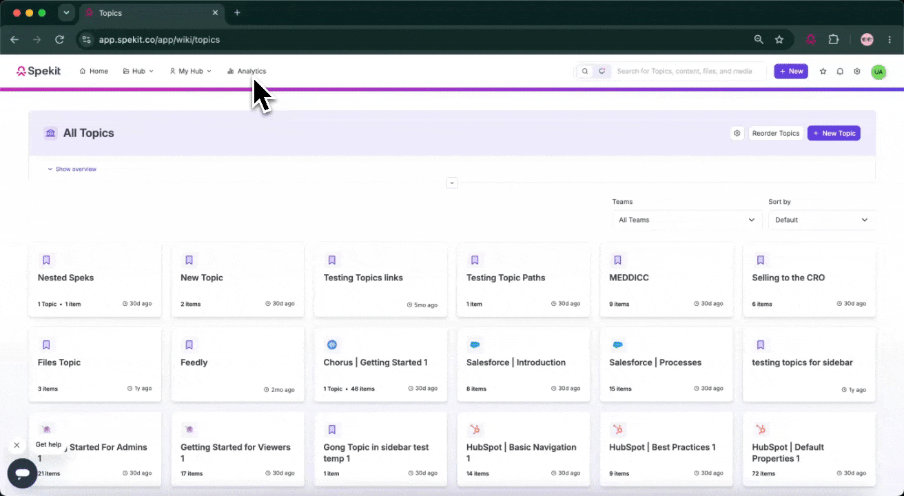 How to access Knowledge Check dashboard.gif