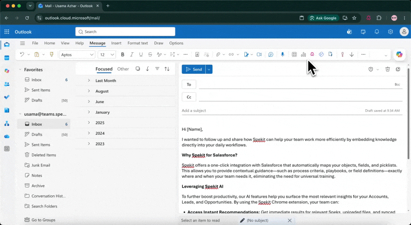 Recommendations in Outlook.gif